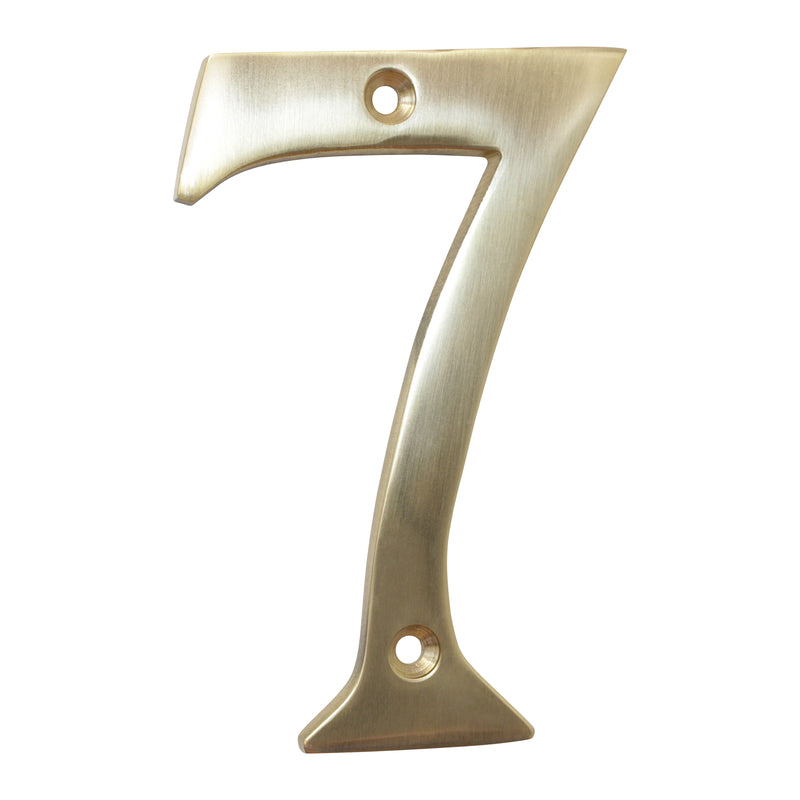 Number BR2271 Modern, Serif House Number, Polished Brass