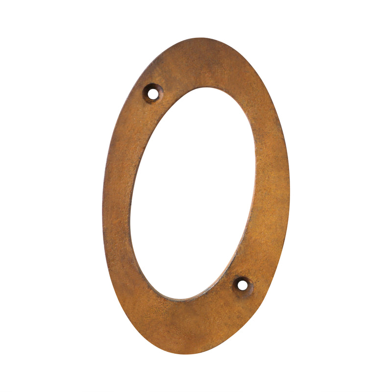 Number IR530 Vintage, Serif House Number, Rust