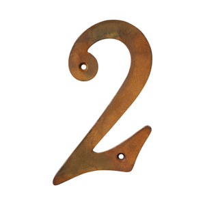 Number IR530 Vintage, Serif House Number, Rust
