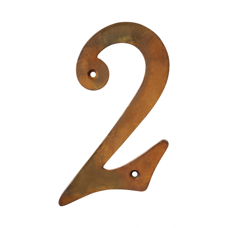 Number IR530 Vintage, Serif House Number, Rust
