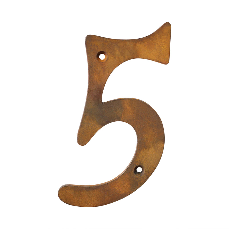 Number IR530 Vintage, Serif House Number, Rust