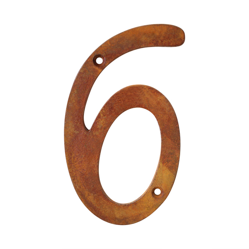 Number IR530 Vintage, Serif House Number, Rust