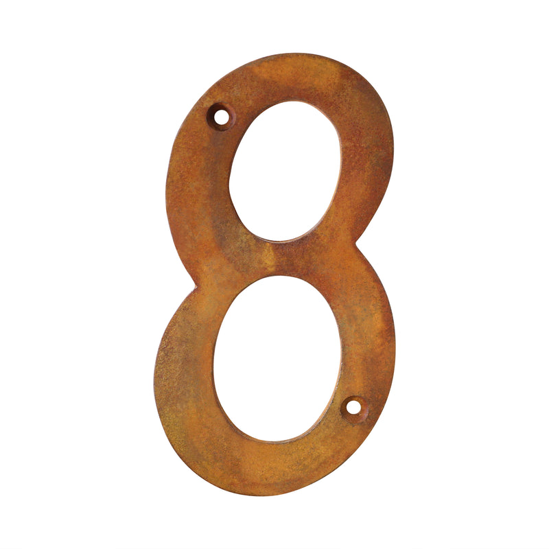 Number IR530 Vintage, Serif House Number, Rust