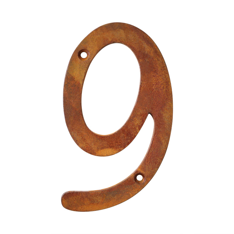Number IR530 Vintage, Serif House Number, Rust