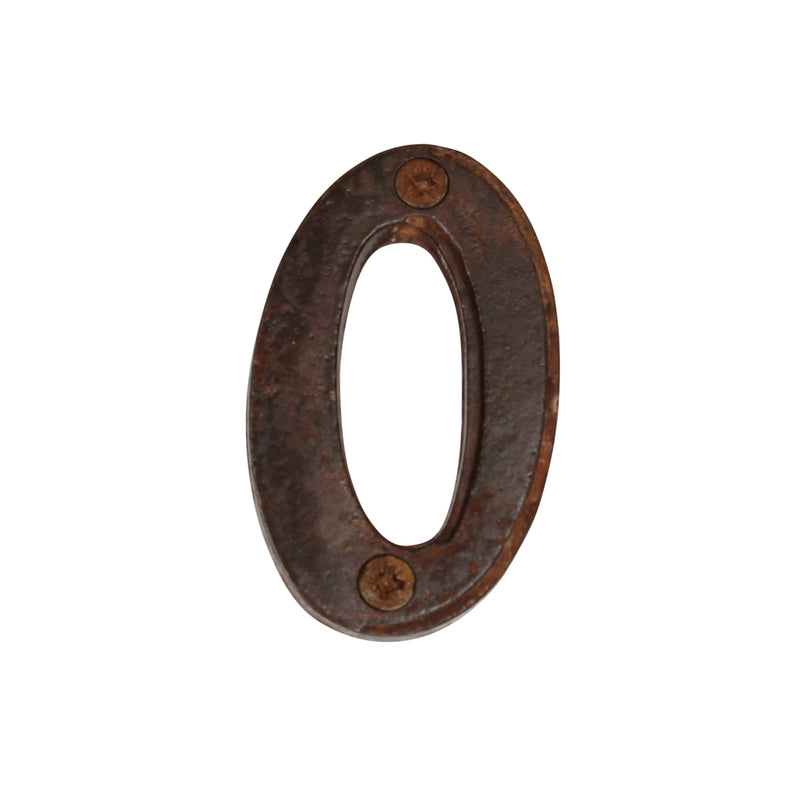 Number IR750 Vintage, Serif House Number, Rust