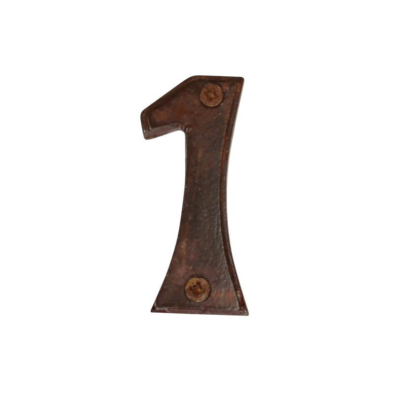 Number IR750 Vintage, Serif House Number, Rust