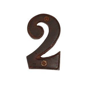 Number IR750 Vintage, Serif House Number, Rust