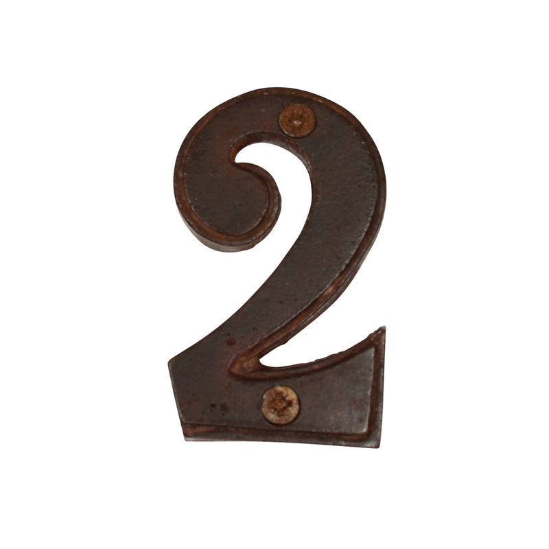 Number IR750 Vintage, Serif House Number, Rust
