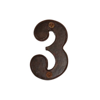 Number IR750 Vintage, Serif House Number, Rust