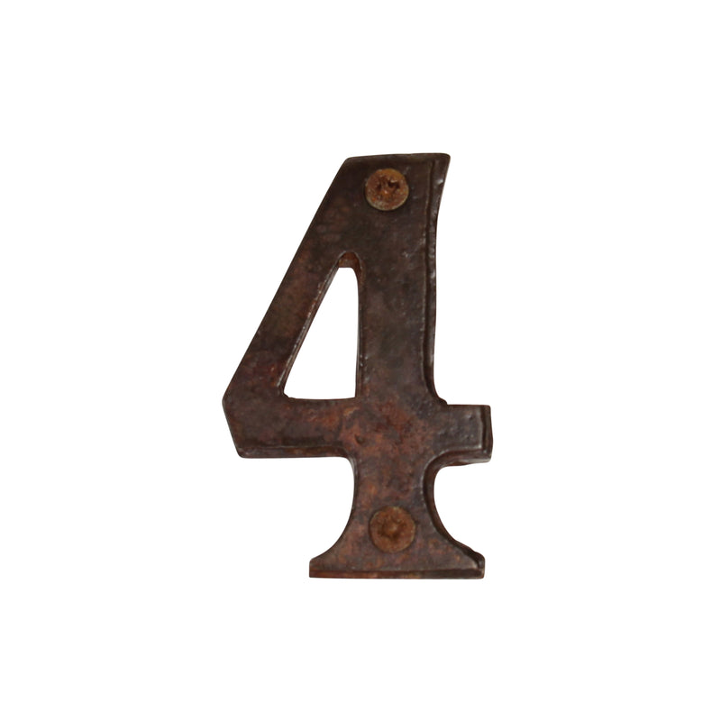 Number IR750 Vintage, Serif House Number, Rust