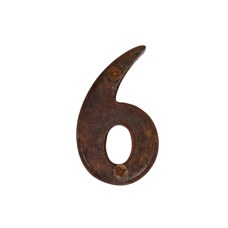 Number IR750 Vintage, Serif House Number, Rust