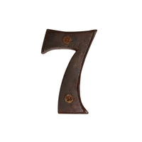 Number IR750 Vintage, Serif House Number, Rust