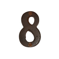 Number IR750 Vintage, Serif House Number, Rust