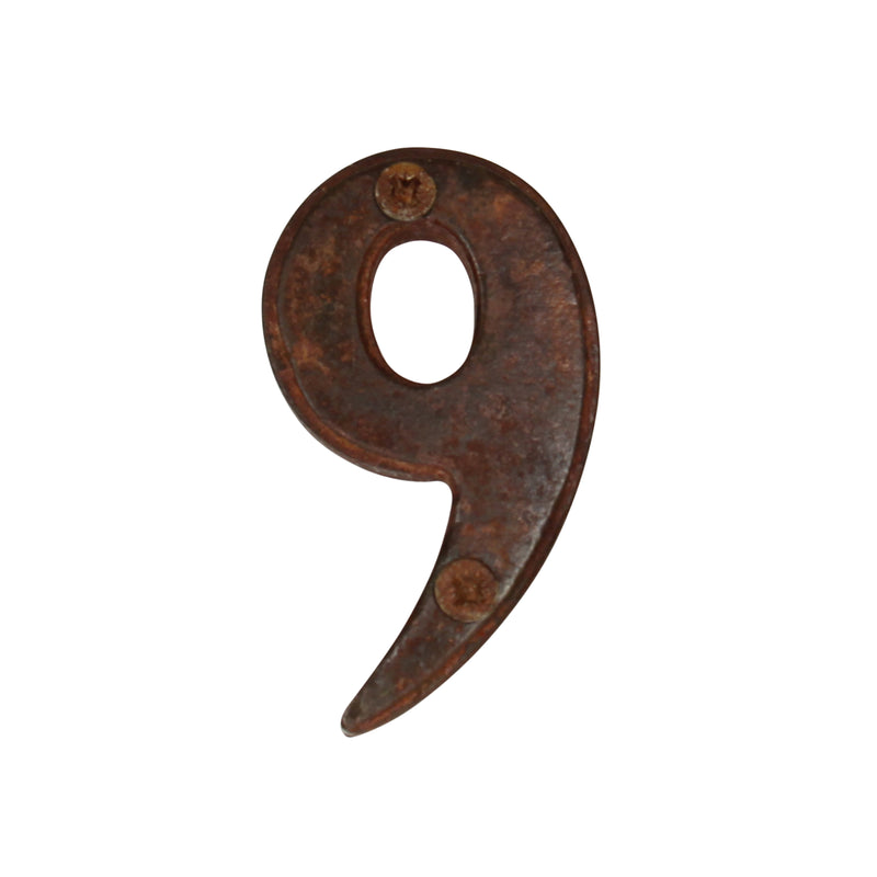 Number IR750 Vintage, Serif House Number, Rust