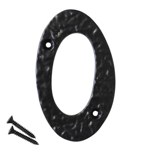 Number IR830 Vintage, Serif House Number, Black