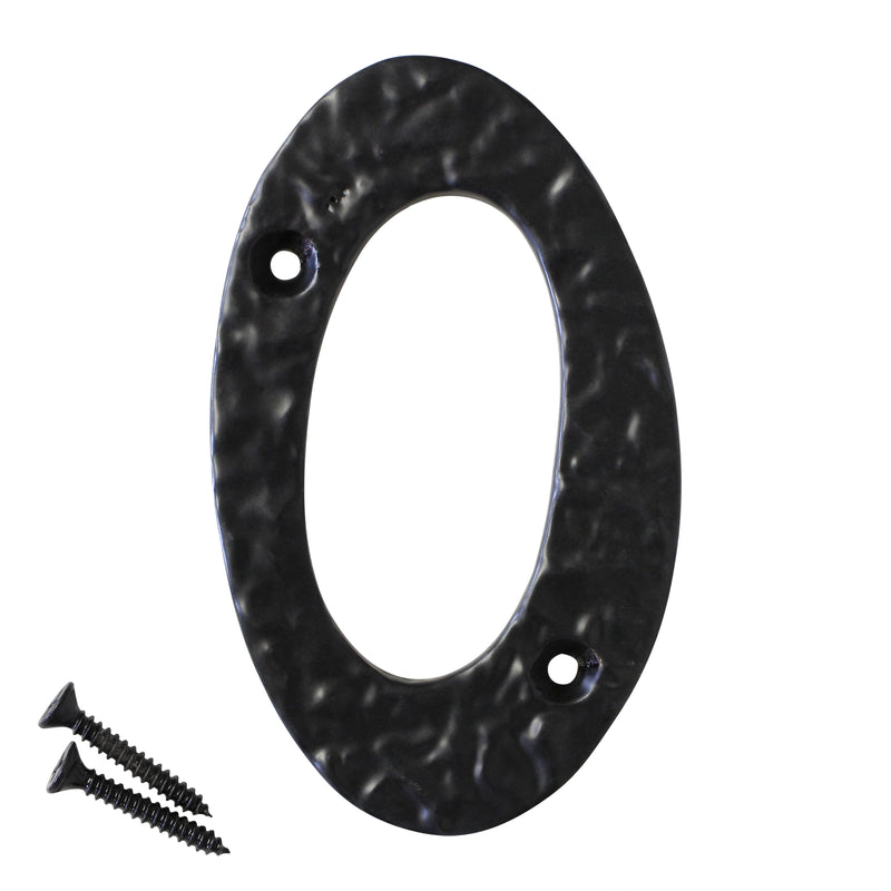 Number IR830 Vintage, Serif House Number, Black