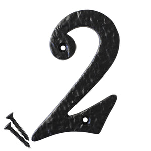 Number IR830 Vintage, Serif House Number, Black