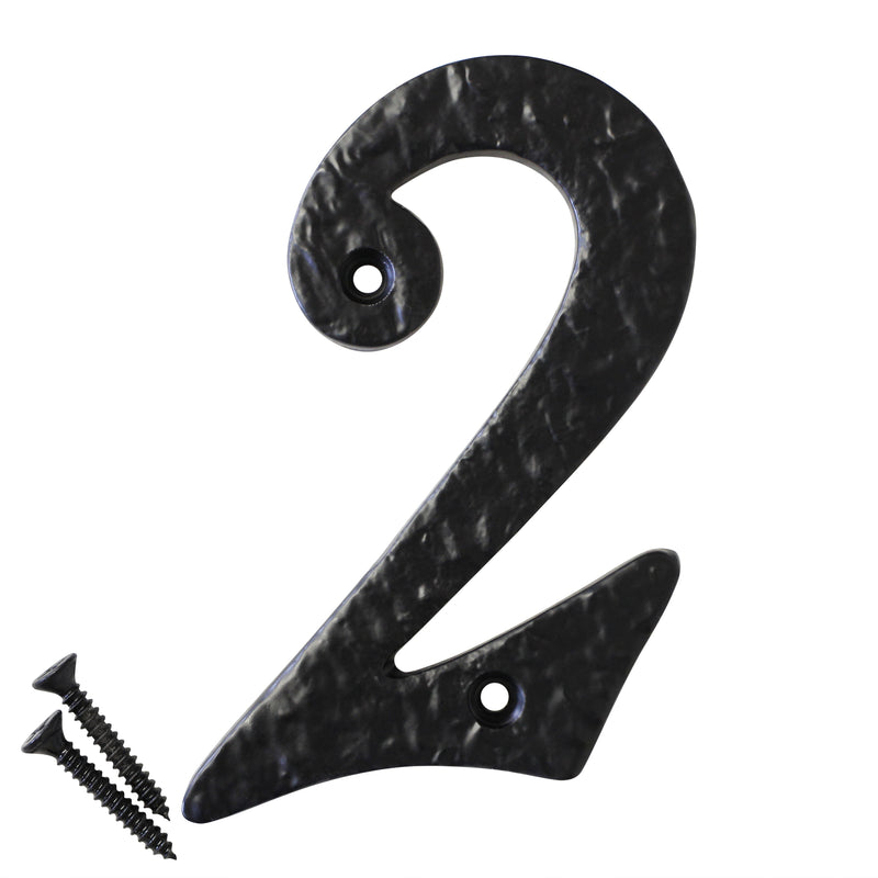 Number IR830 Vintage, Serif House Number, Black