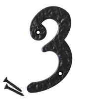 Number IR830 Vintage, Serif House Number, Black