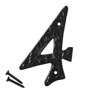 Number IR830 Vintage, Serif House Number, Black