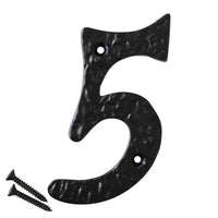 Number IR830 Vintage, Serif House Number, Black