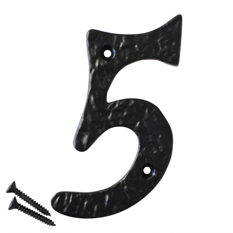 Number IR830 Vintage, Serif House Number, Black