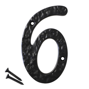 Number IR830 Vintage, Serif House Number, Black