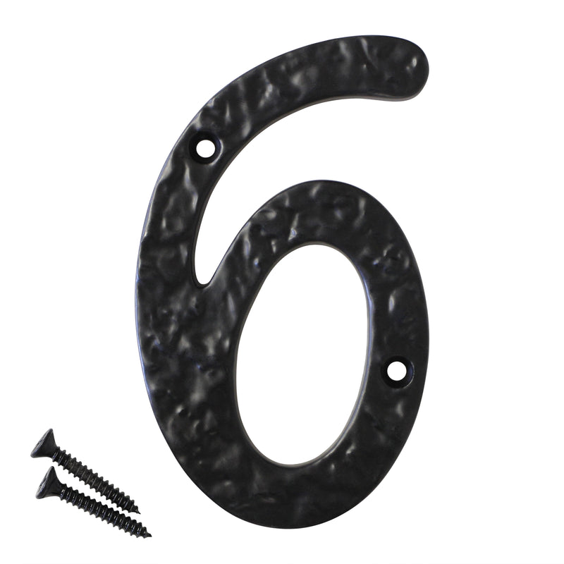 Number IR830 Vintage, Serif House Number, Black