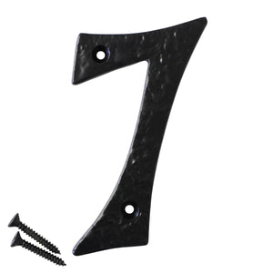 Number IR830 Vintage, Serif House Number, Black