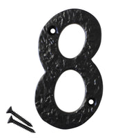 Number IR830 Vintage, Serif House Number, Black
