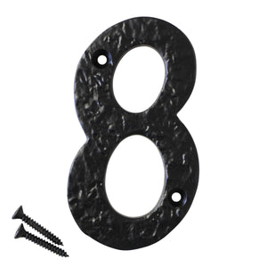 Number IR830 Vintage, Serif House Number, Black
