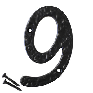 Number IR830 Vintage, Serif House Number, Black