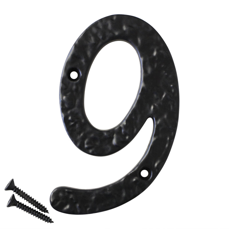 Number IR830 Vintage, Serif House Number, Black