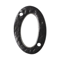 Number IR830 Vintage, Serif, Textured House Number, Black