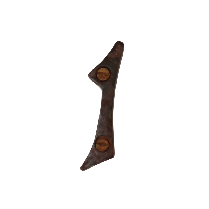 Number IR830 Vintage, Serif, Textured House Number, Rust
