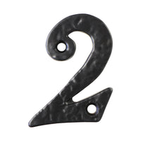 Number IR830 Vintage, Serif, Textured House Number, Black