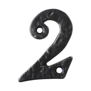 Number IR830 Vintage, Serif, Textured House Number, Black