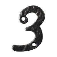 Number IR830 Vintage, Serif, Textured House Number, Black