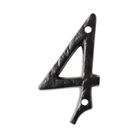 Number IR830 Vintage, Serif, Textured House Number, Black