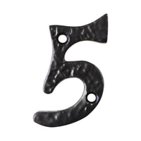 Number IR830 Vintage, Serif, Textured House Number, Black
