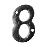 Number IR830 Vintage, Serif, Textured House Number, Black