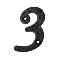 Number IR830 Vintage, Serif House Number, Black