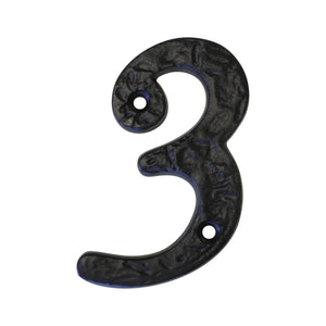 Number IR830 Vintage, Serif House Number, Black