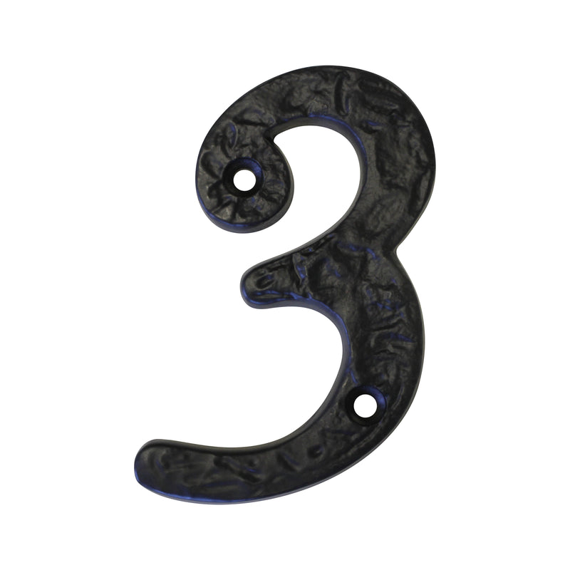 Number IR830 Vintage, Serif House Number, Black