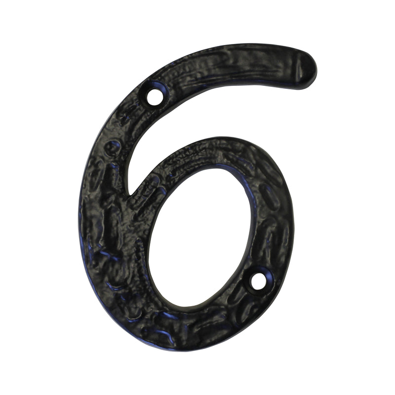 Number IR830 Vintage, Serif House Number, Black