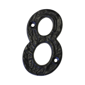Number IR830 Vintage, Serif House Number, Black