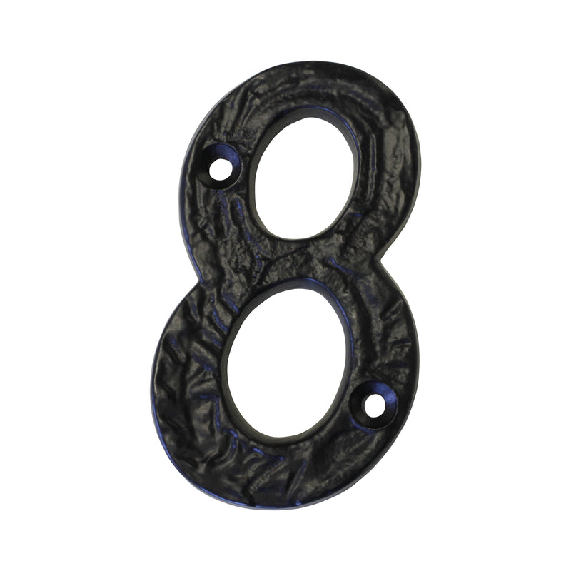 Number IR830 Vintage, Serif House Number, Black