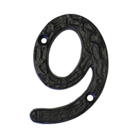 Number IR830 Vintage, Serif House Number, Black