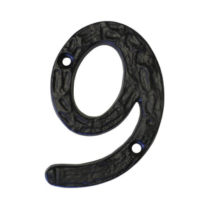 Number IR830 Vintage, Serif House Number, Black
