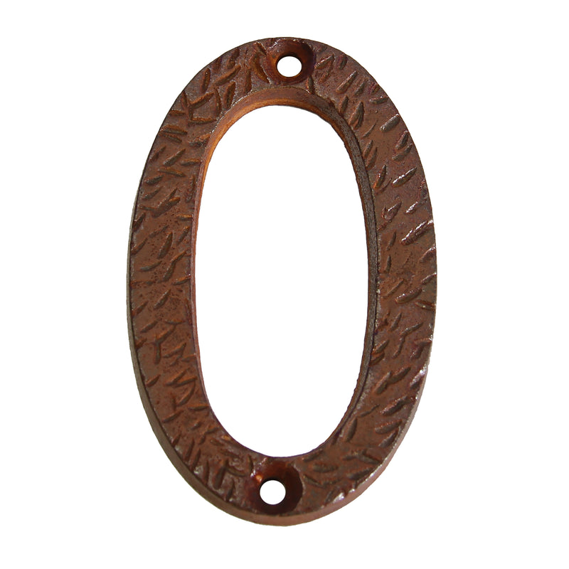 Number IR832 Rustic, Serif House Number, Rust